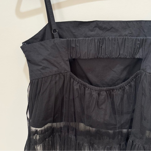 Maeve Anthropologie Mesh Whimsygoth Tiered Fairy Black Dress Size Medium K62 - Picture 12 of 16